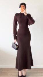 Dress FLORIA Brown