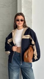 Premium Bomber Jacket blue – Image 4