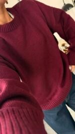 Elyra burgundy sweater – Image 3