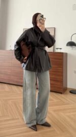 Leather Trench Bitter Brown – Image 2