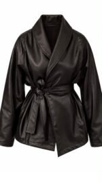 Leather Trench Bitter Brown – Image 3