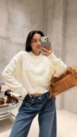Buttoned  Knitwear Cardigan Creamy