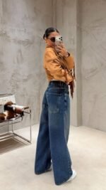 Wide Wide Leg Navy Blue Jean – Image 2