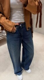 Wide Wide Leg Navy Blue Jean – Image 4